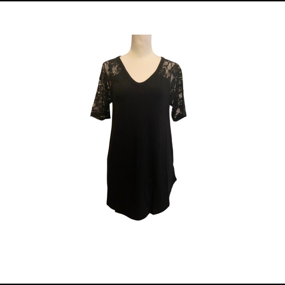 V-neck Lace Shoulder Top